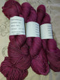 Hand-Dyed Burgundy Merino Worsted Yarn - 100% Merino Wool