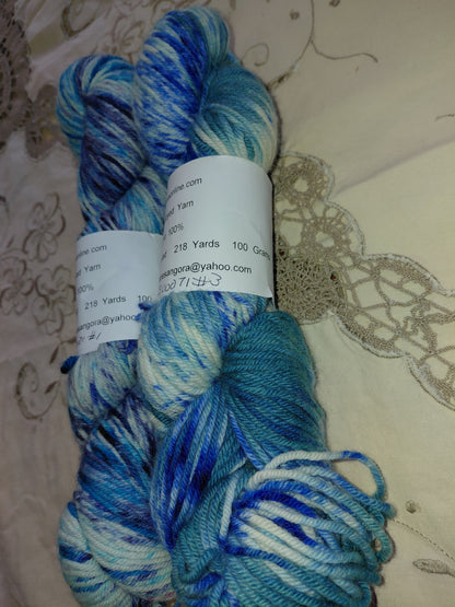 Hand Dyed Merino Yarn, Worsted Weight, 218 yd. Ready to Ship