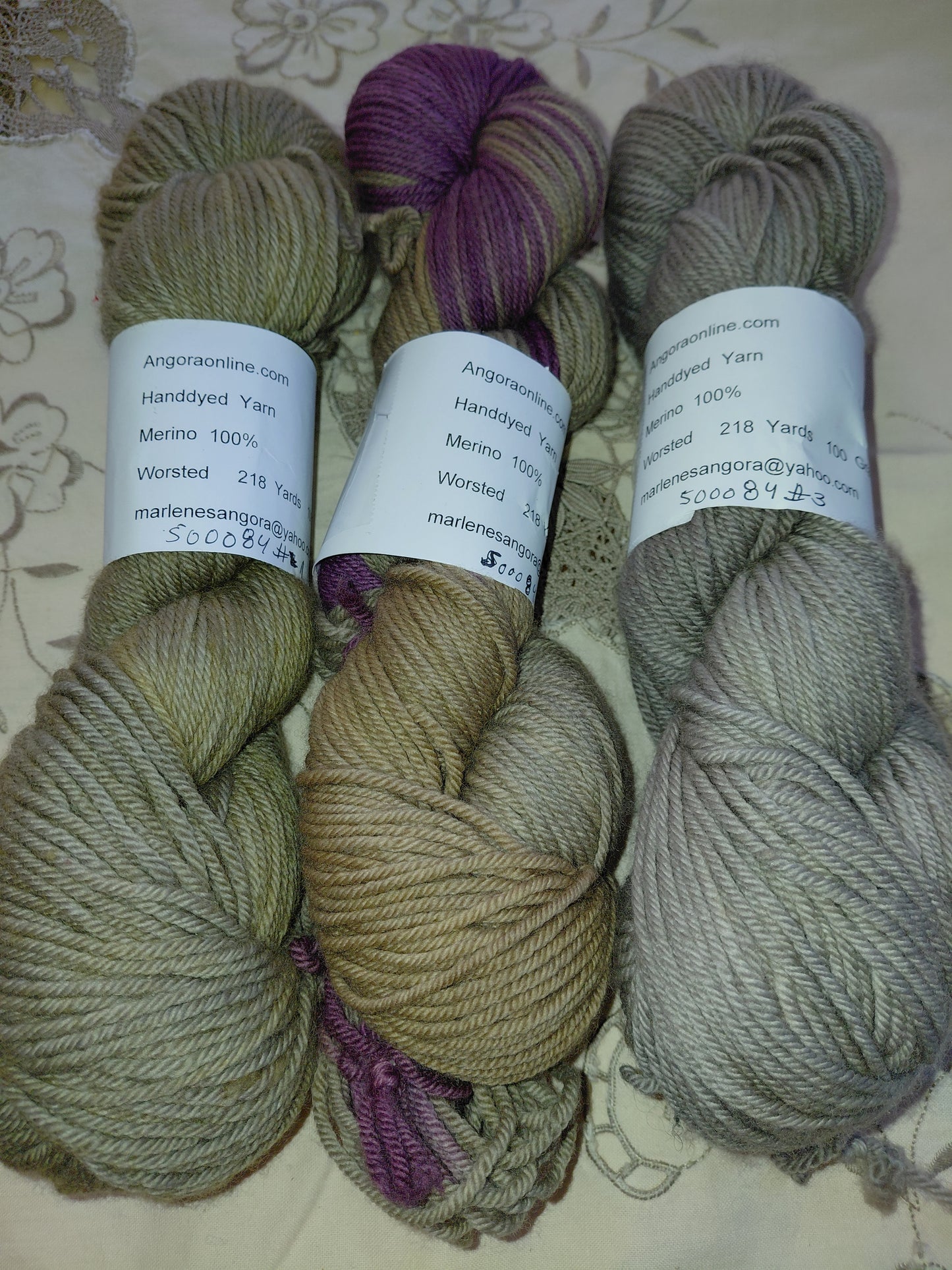Hand Dyed SW Merino Yarn, Worsted Earthy shades