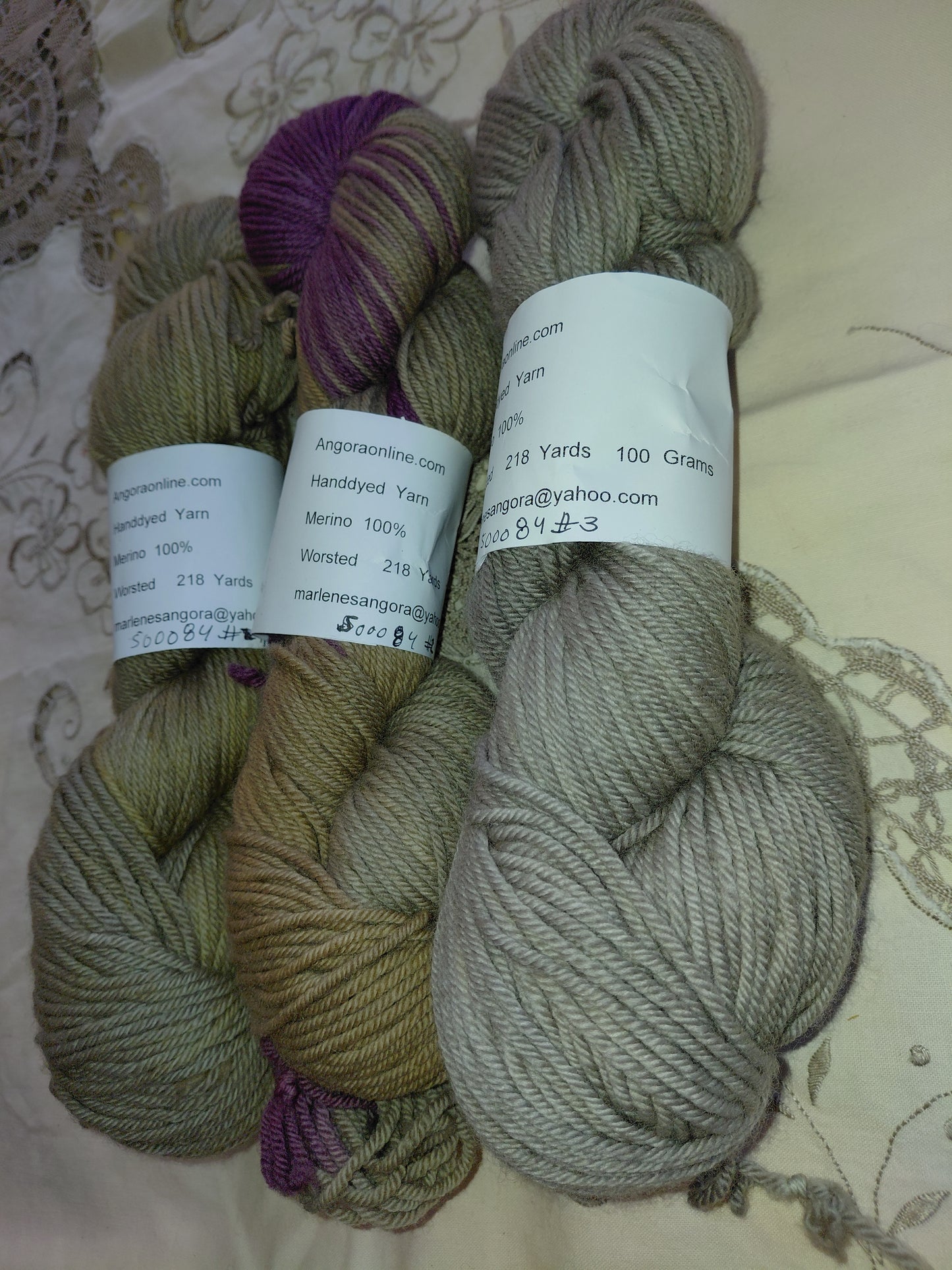 Hand Dyed SW Merino Yarn, Worsted Earthy shades