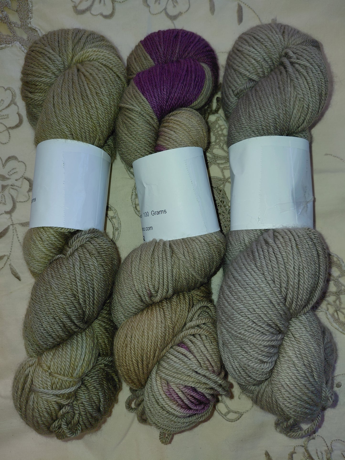 Hand Dyed SW Merino Yarn, Worsted Earthy shades