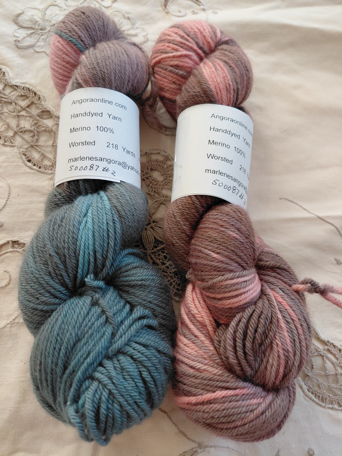 Hand Dyed SW Merino Yarn, Worsted, 218 yd.