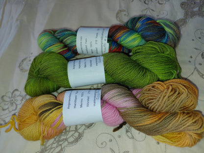 Hand-Dyed Merino Worsted Yarn - Multi-Color Collection