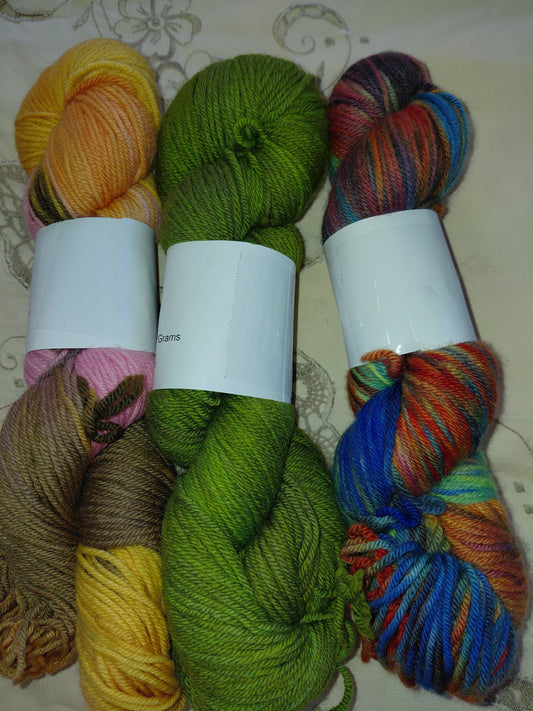 Hand-Dyed Merino Worsted Yarn - Multi-Color Collection