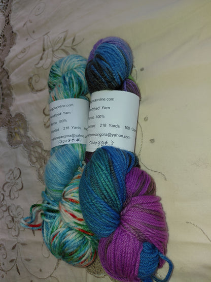 Hand Dyed Merino Yarn, Worsted Ready to Ship