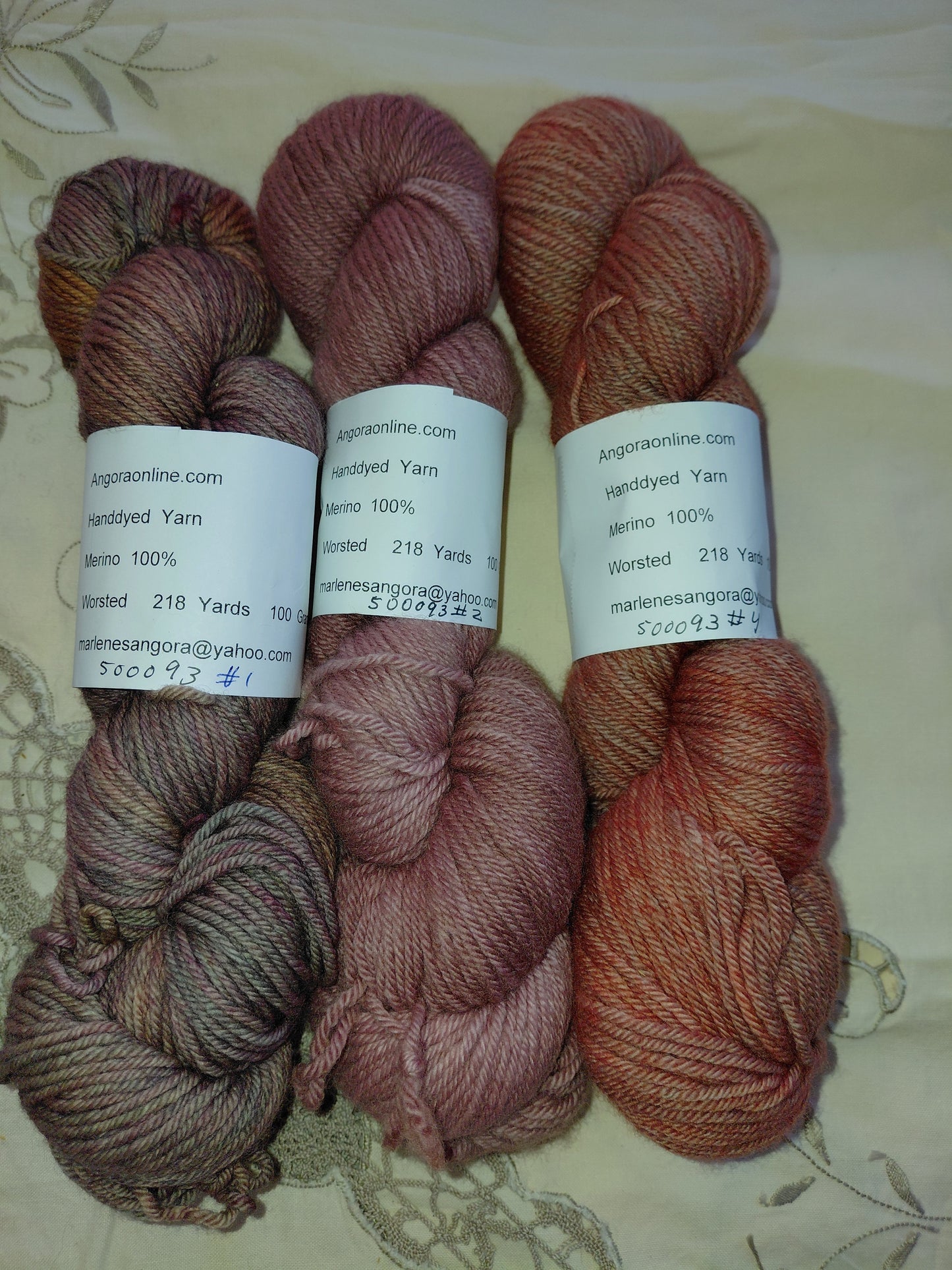 Hand Dyed Terracotta Clay Merino Yarn, Worsted Weight