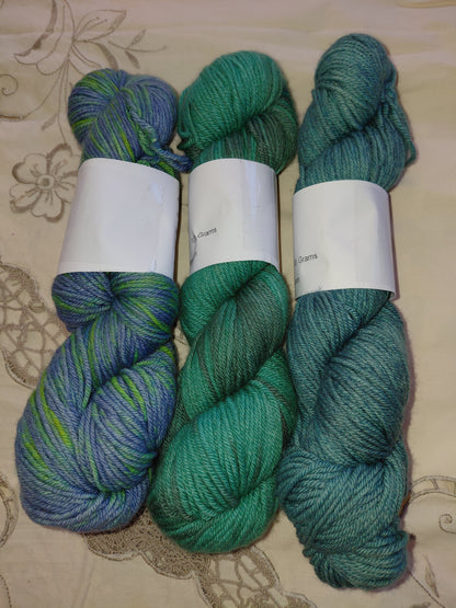 Hand Dyed Merino Yarn, Worsted Weight