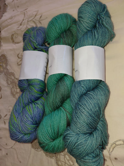 Hand Dyed Merino Yarn, Worsted Weight