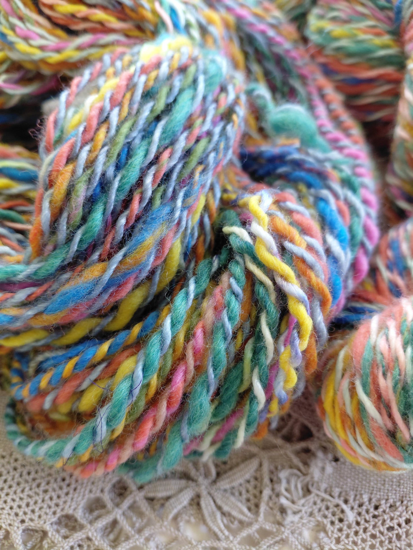 Handspun & Hand dyed Merino & Silk Yarn - Worsted Weight