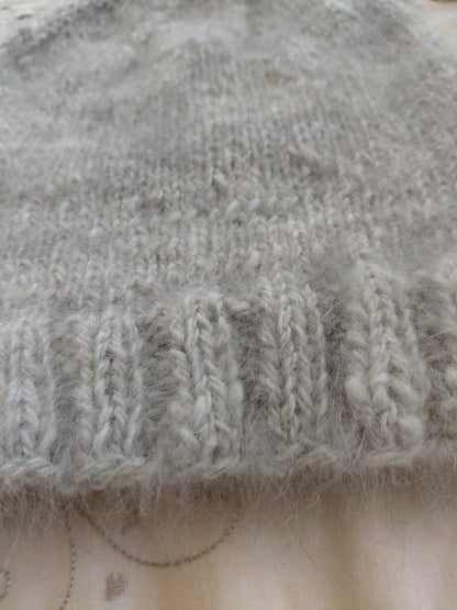 100% Angora Rabbit Knitted Hat - Luxuriously Warm & Soft Ready to ship