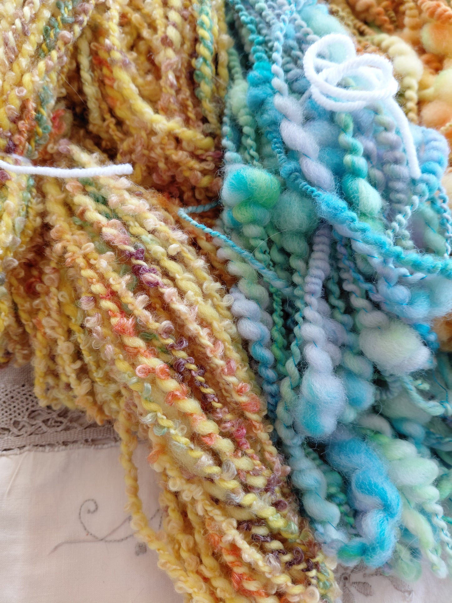 Handspun Hand Dyed Merino Silk Alpaca Yarn - Heavy Worsted Weight