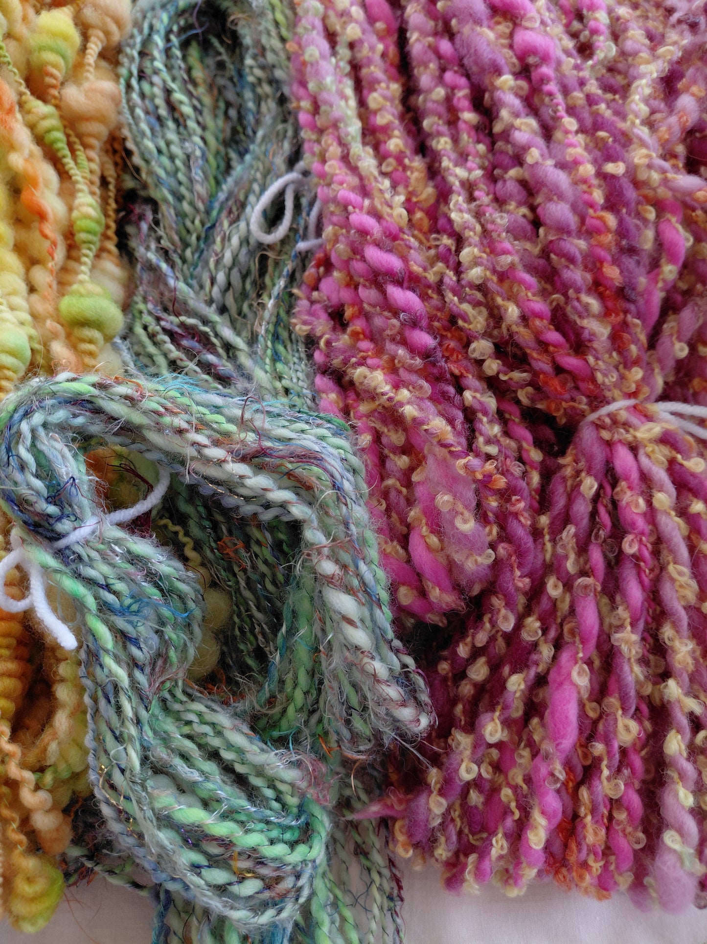 Handspun Hand Dyed Merino Silk Alpaca Yarn - Art Yarn - Super Bulky Weight