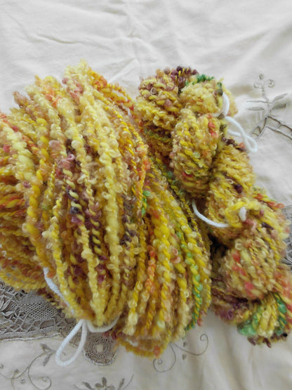 Handspun Hand Dyed Merino Silk Alpaca Yarn - Heavy Worsted Weight