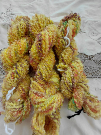 Handspun Hand Dyed Merino Silk Alpaca Yarn - Heavy Worsted Weight
