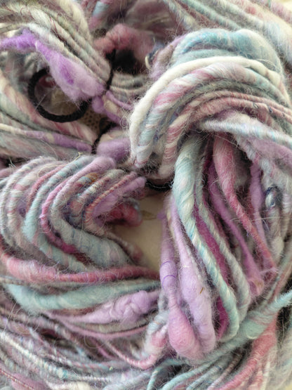 Handspun Angora Merino Art Yarn - Bulky Weight Corespun - 34 Yards