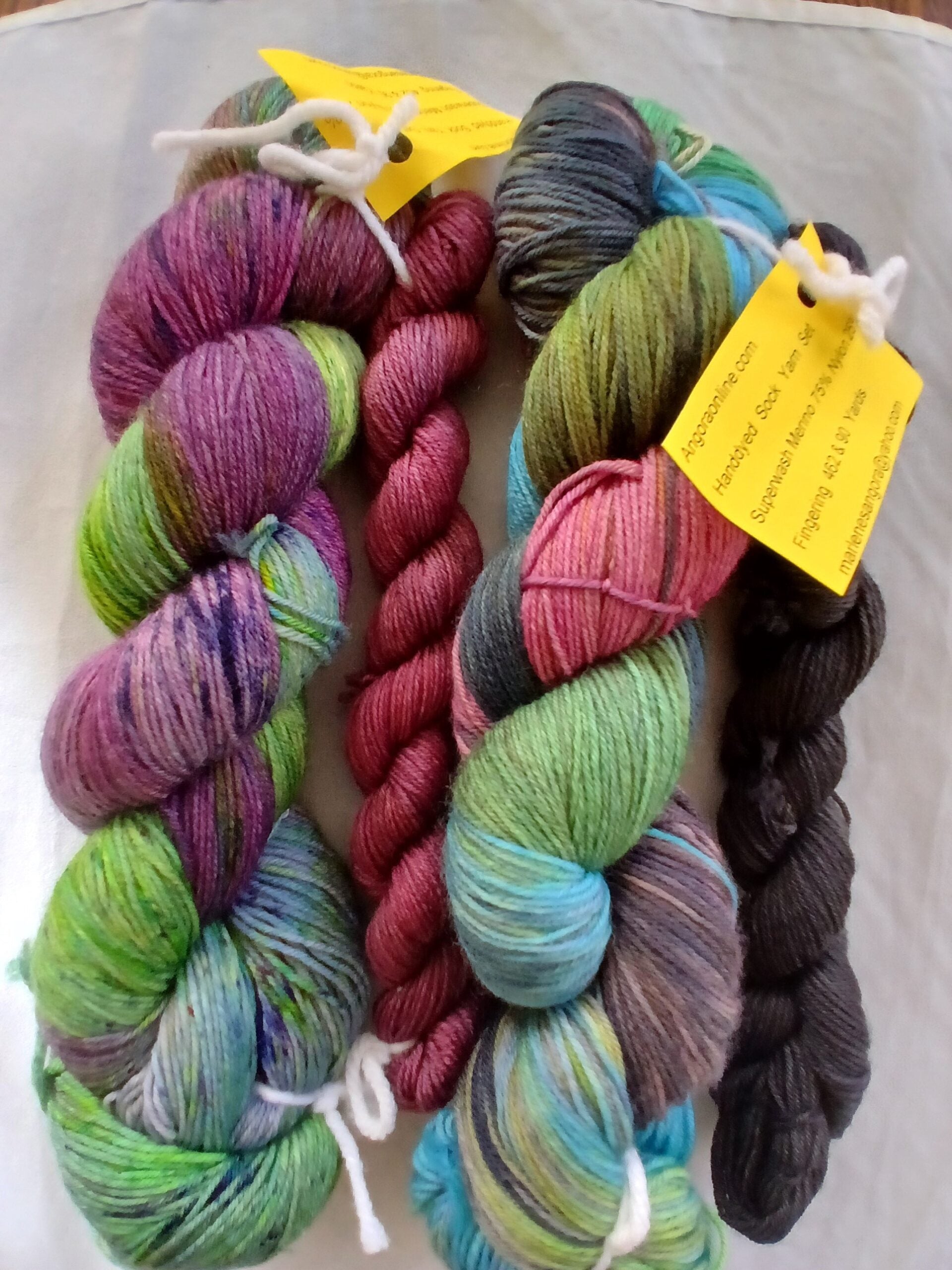 Gothic Sock Yarn Set - Hand dyed Yarn Fingering Yarn image 1