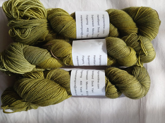 Hand Dyed Yarn | Fingering weight yarn | Yarn | Superwash | Speckled yarn | fingering yarn | Sock Yarn | olive image 0