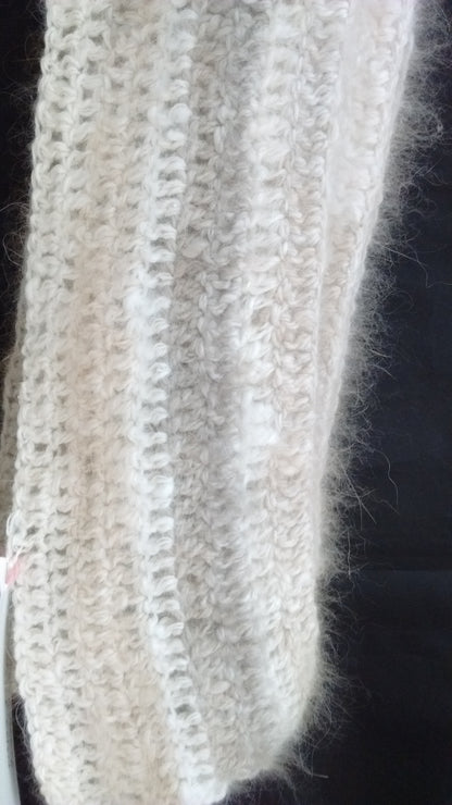 Soft, Warm, and Perfect for Scarves, Handspun Natural 100% Angora Yarn, D.K. 100 yd. image 1