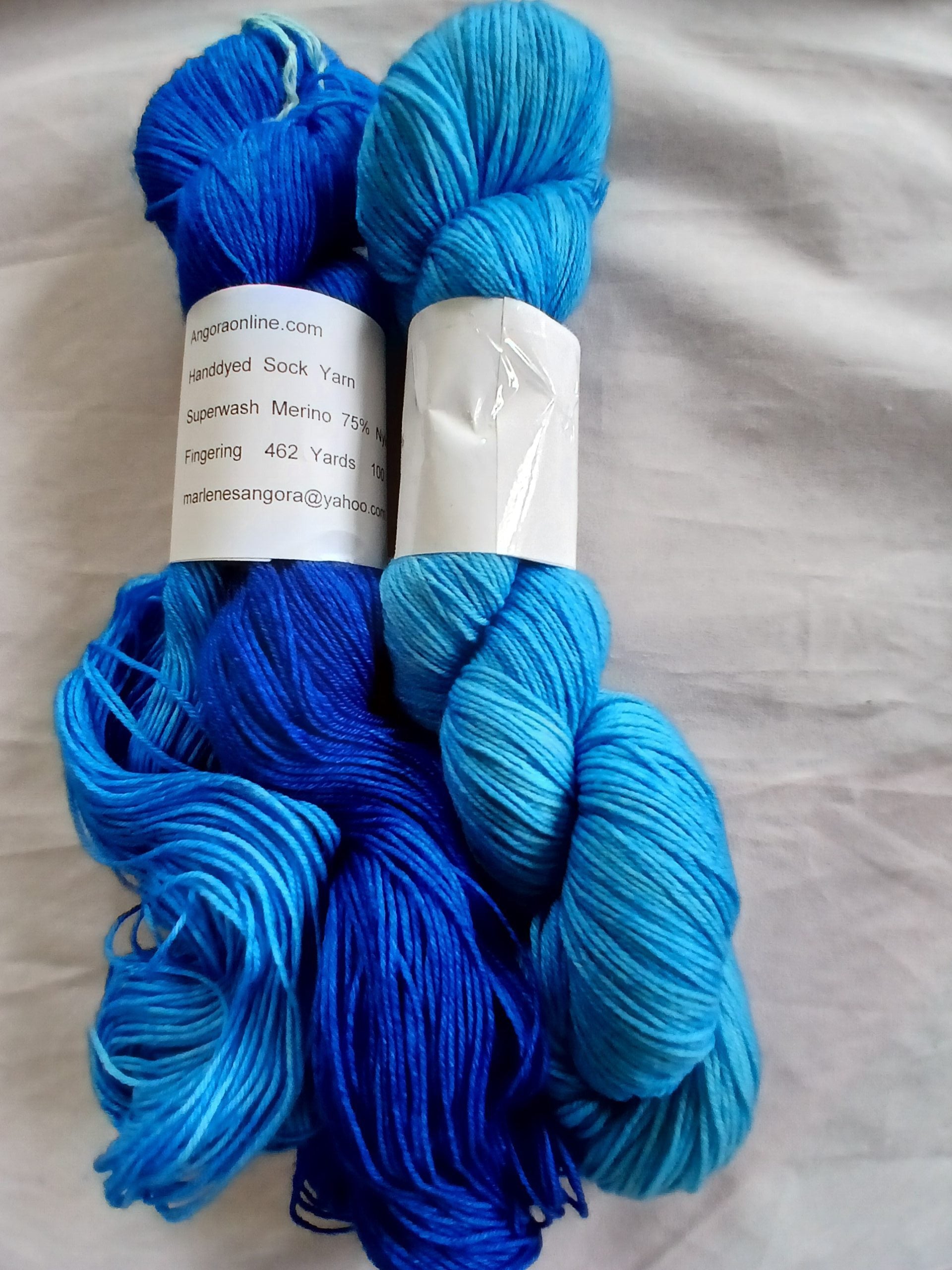 Blue Specter - Hand Dyed Variegated Speckled Yarn, Fingering, Superwash Merino Wool Nylon image 1