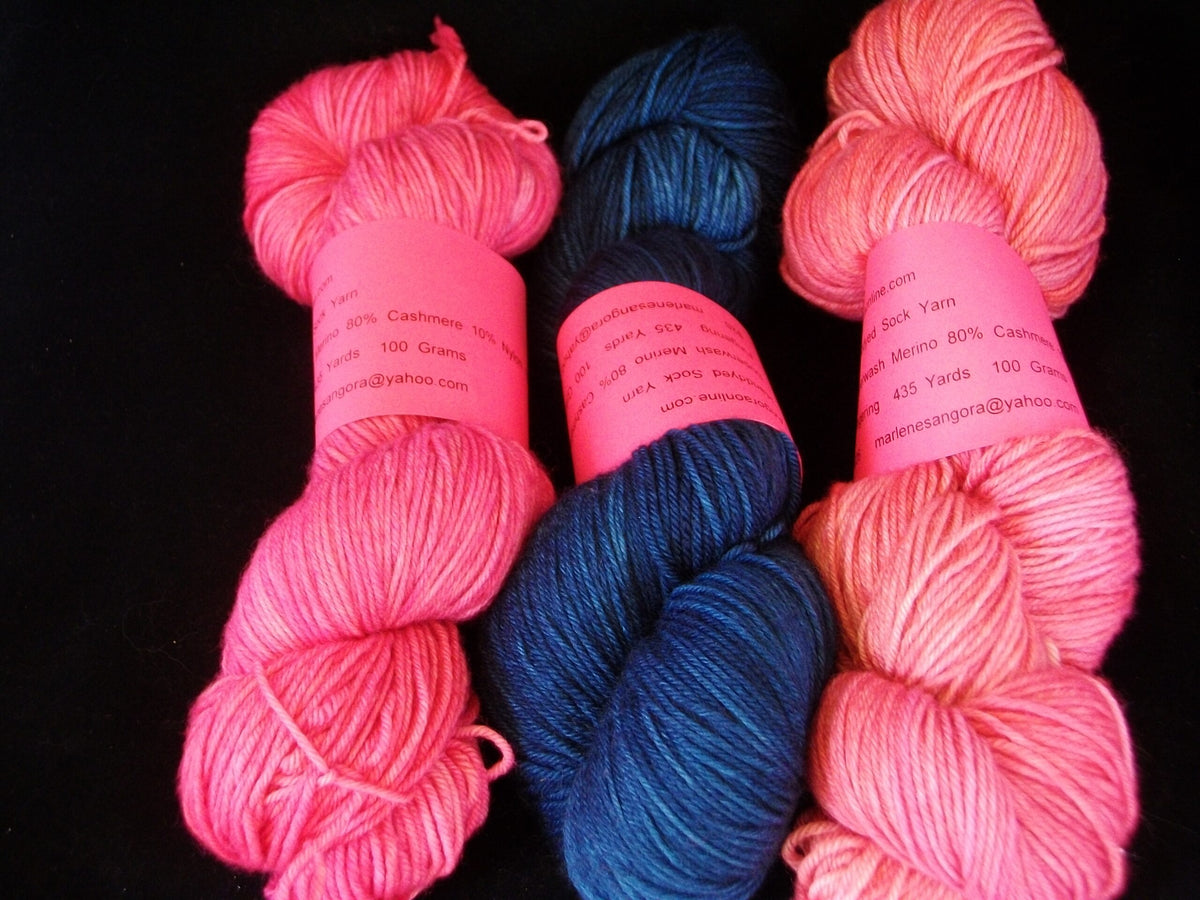 Hand dyed Sock Yarn, Super Wash Merino Cashmere Nylon Yarn image 1