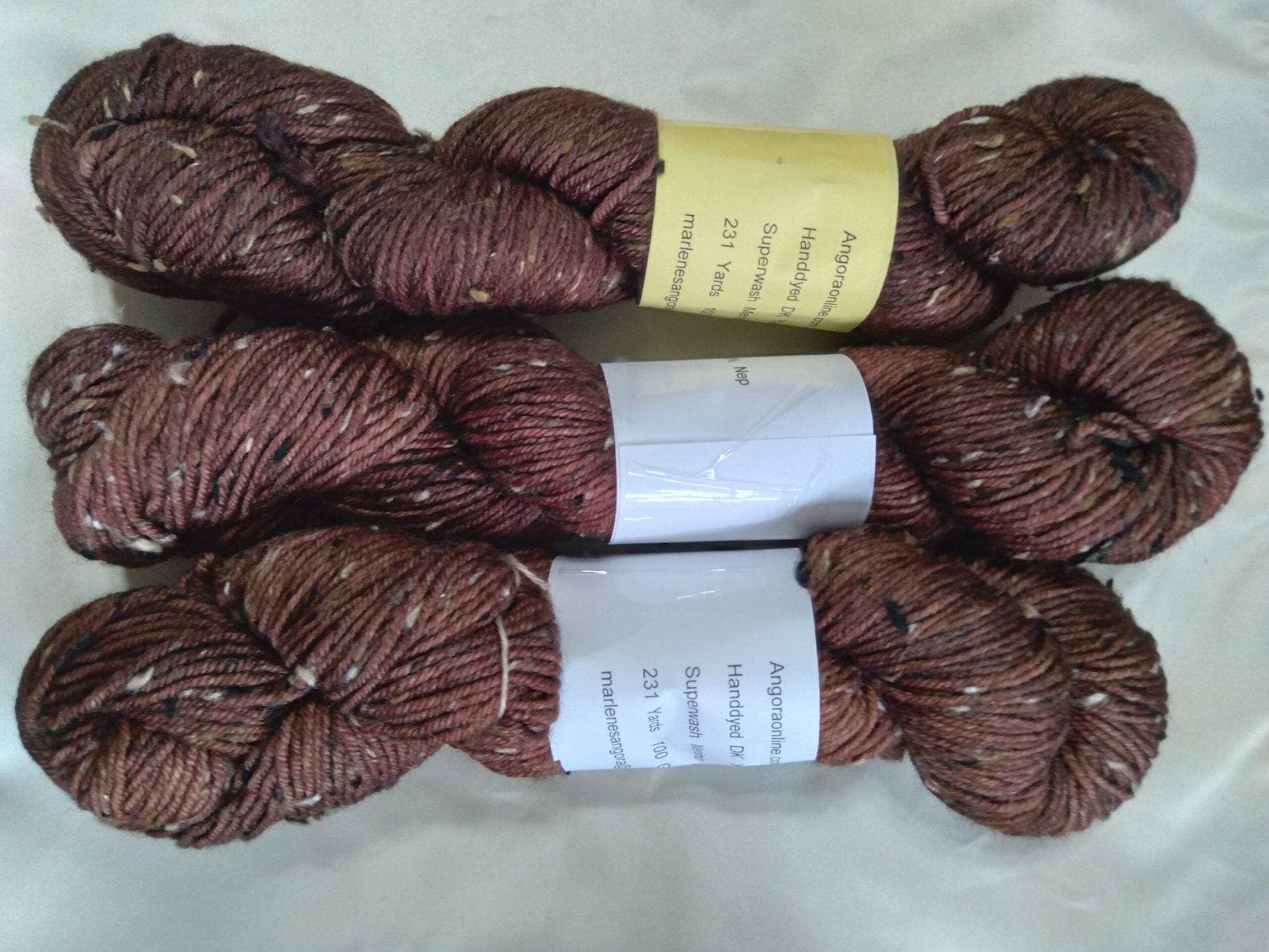 Hand dyed SW 85% Merino Donegal 15% Nep D.K. weight, 231 yards image 0