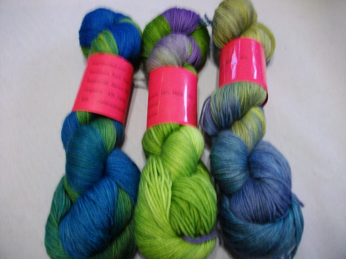 Hand Dyed MCN, Fingering Sock Yarn, Superwash, Hand dyed Merino Cashmere image 1