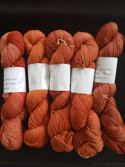 Hand dyed Yarn Tonal Color Yarn, Sock/ Fingering Yarn image 1