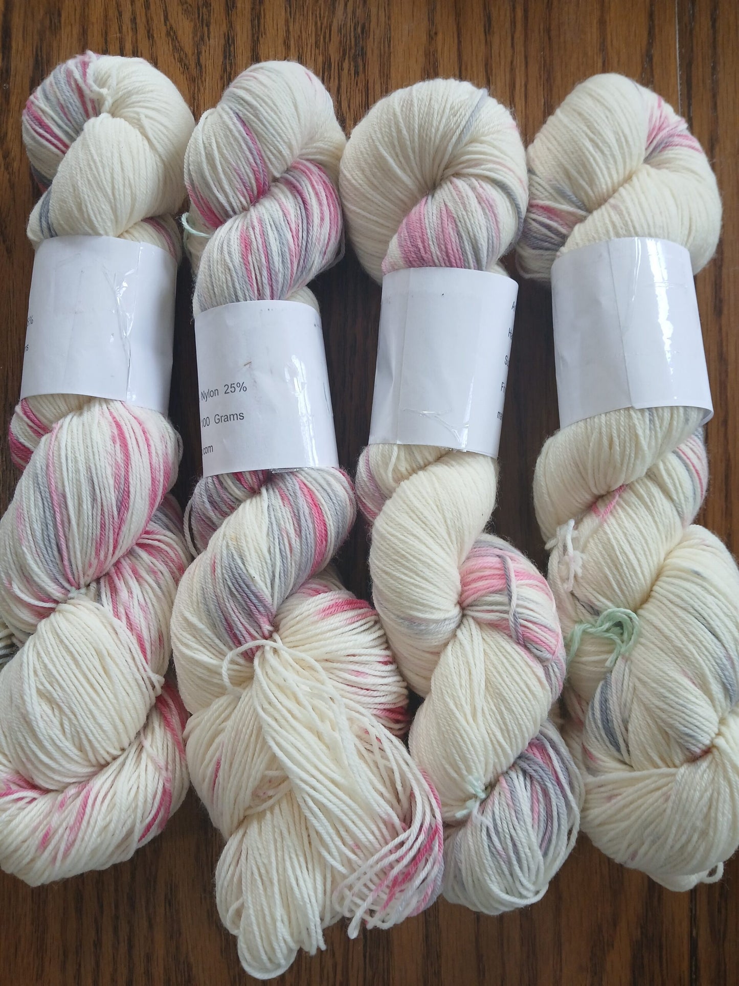 Flamingo Love  ~ Hand dyed yarn - sock / fingering - yarn - knit gift - Salmon pink - Handdyed Yarn - Wool Yarn - Sock Yarn - Superwash Merino image 5