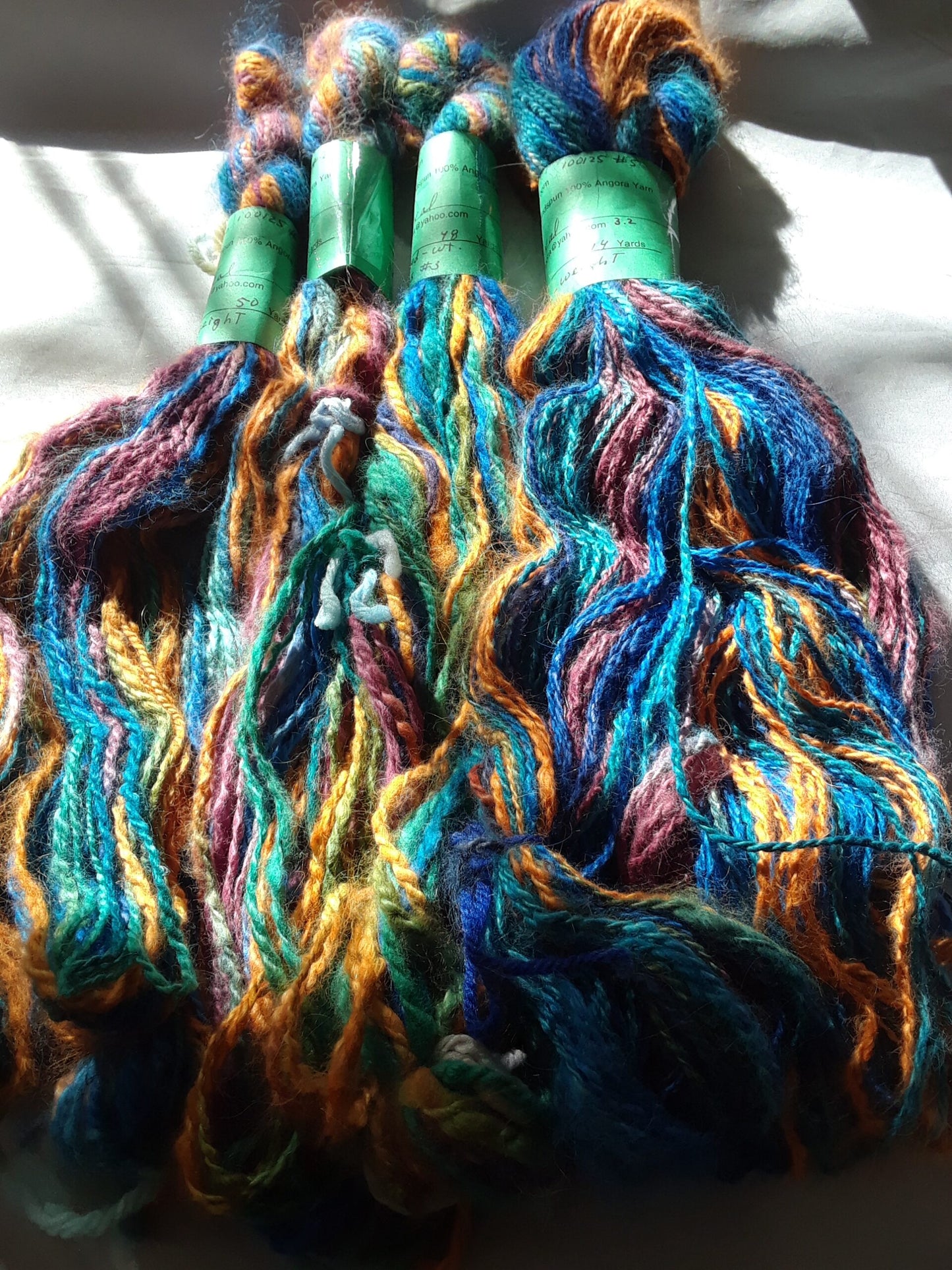Handspun Hand Dyed 100% Angora Yarn Free pattern image 5