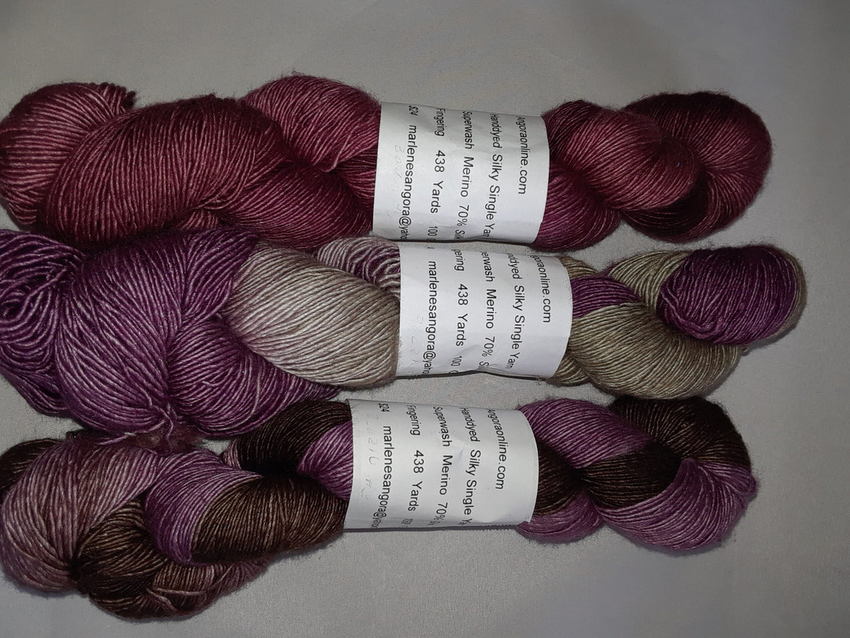 Hand Dyed 70% Merino 30% Silk Yarn, 438 Yd 100g image 0