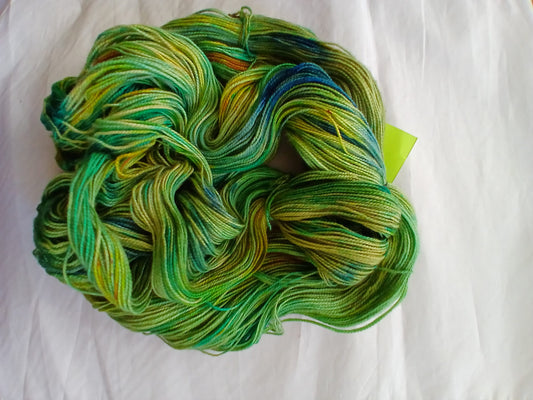 Hand Dyed Sock Yarn, SW 80% Merino/ 20% Silk, 600 yd, 150 grams image 0