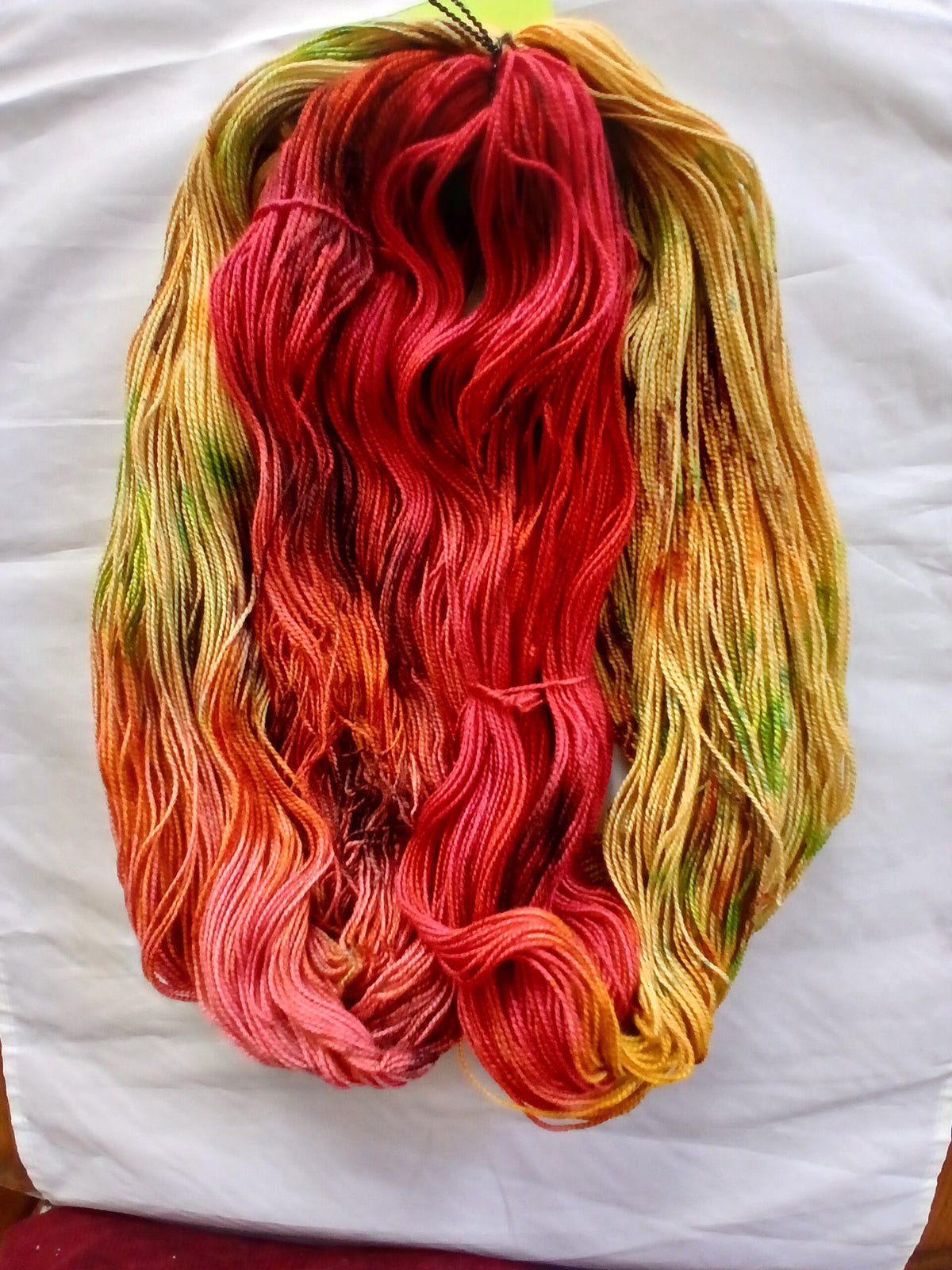 Hand Dyed/ Painted Merino Silk Yarn image 1