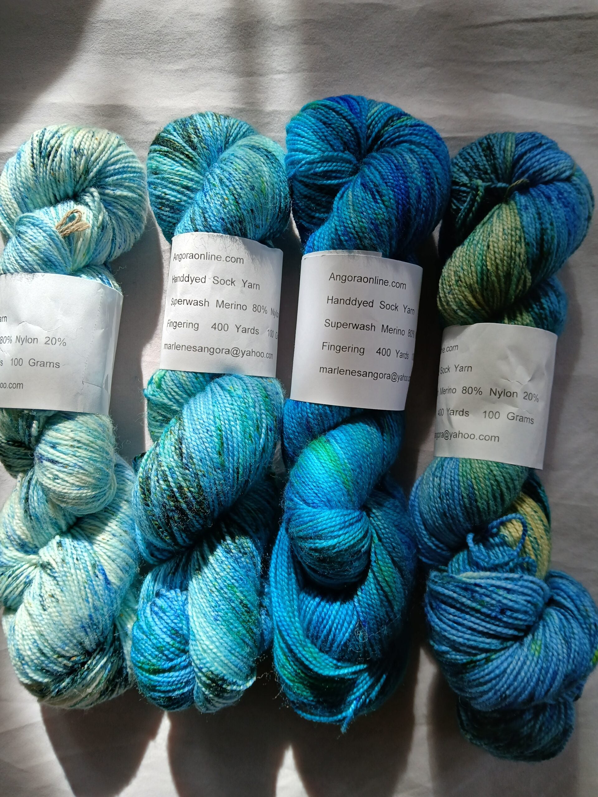 Mystic Waters | Hand dyed Variegated Merino Nylon Yarn | Fingering/ Sock Yarn image 2