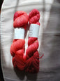 Hand dyed Yarn Coral Red yarn Sock/ Fingering image 0