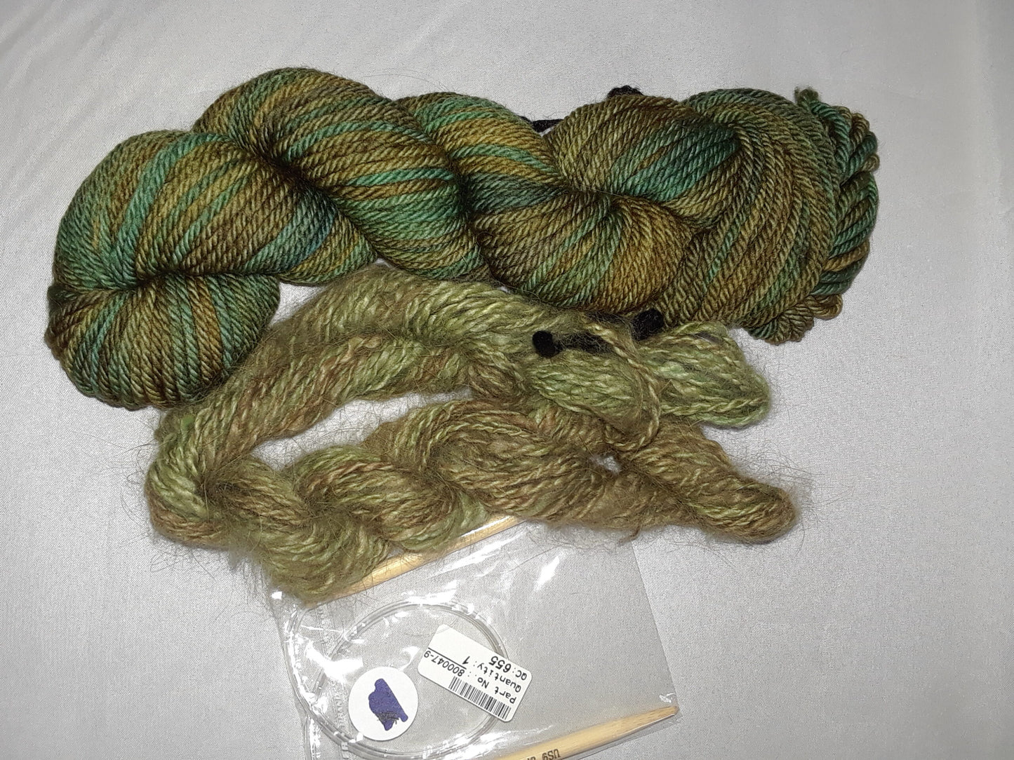 Angora Rim Hat Kit Knitted olive green Hat Kit image 5