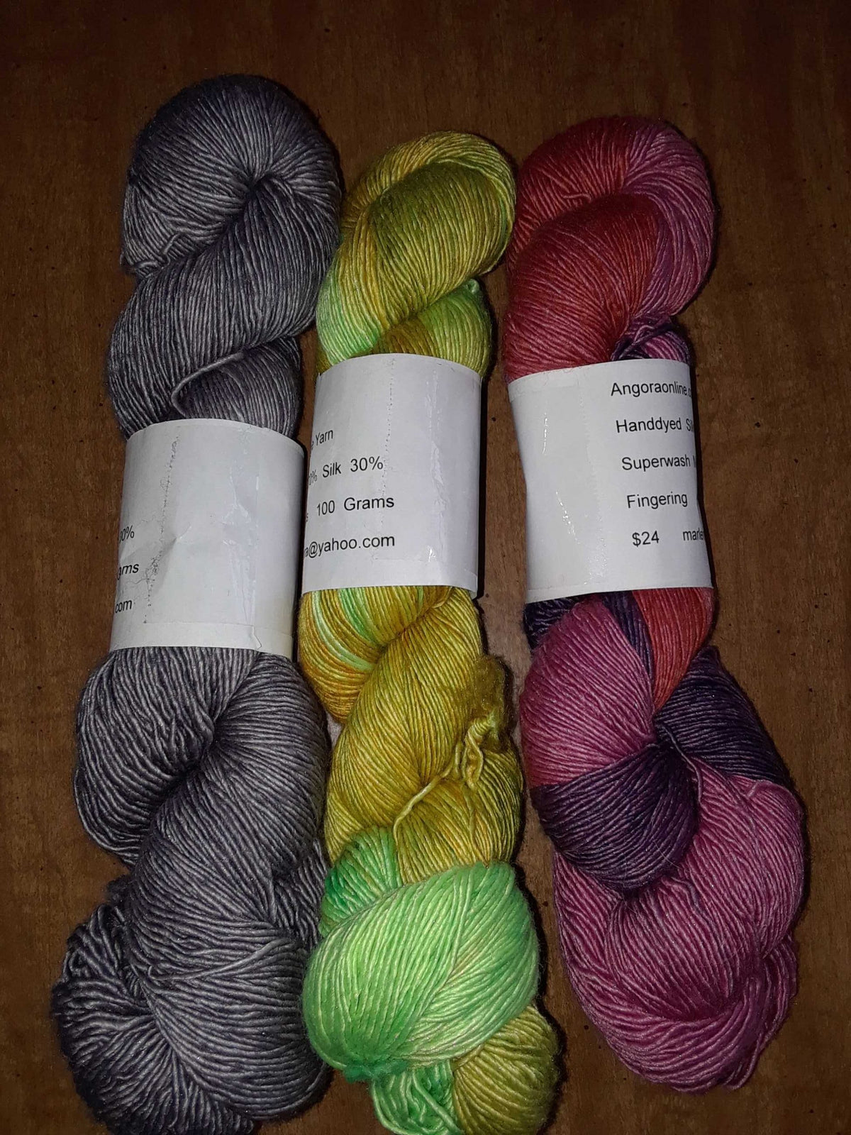 Hand Dyed 70% Merino 30% Silk Yarn, 438 Yd 100g image 0