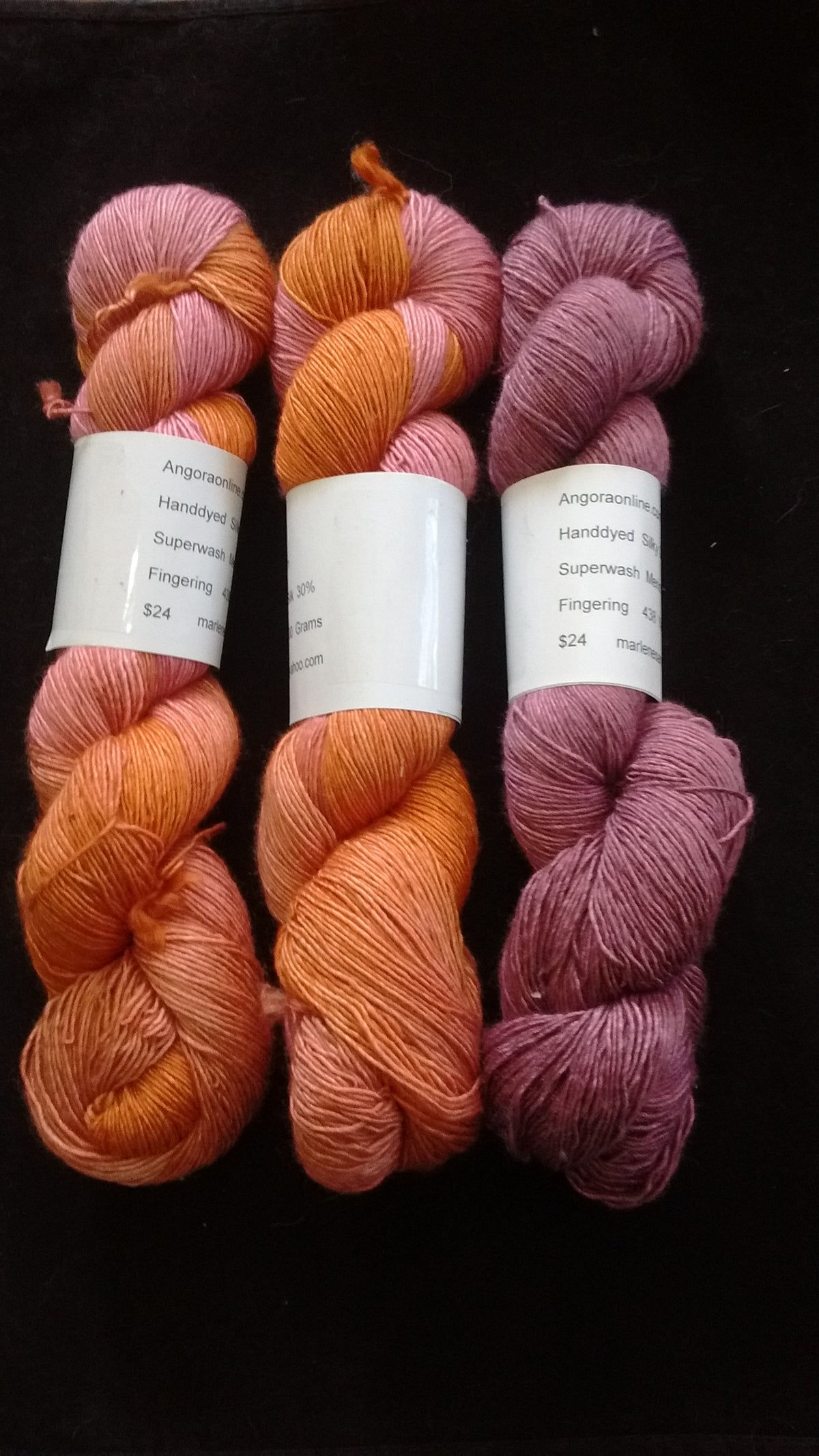Hand Dyed 70% Merino 30% Silk Yarn, 438 Yd 100g image 0
