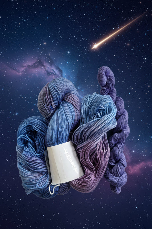 Hand Dyed Sock Yarn Set, variegated color, Superwash Merino Nylon Fingering Weight 100g & 20g mini image 2