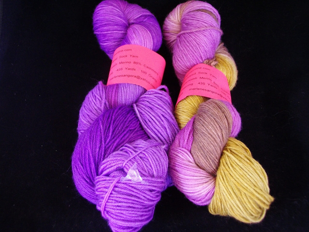 Hand dyed Yarn, Super Wash Merino Cashmere Nylon Yarn Fingering image 1
