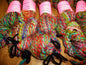 Handspun Yarn Hand dyed Wool/ Mohair/ Tencel Yarn, worsted, 100 yd. image 0
