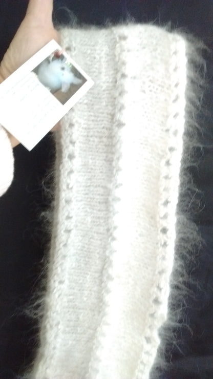 Handspun 100% Angora Yarn, fingering 100 Yd Free Pattern image 1