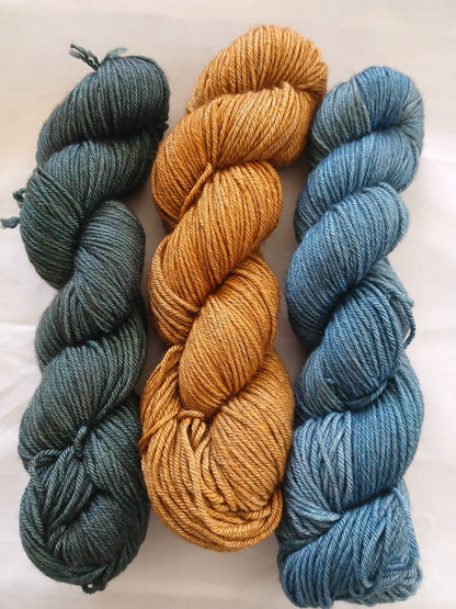 Hand Dyed Merino Silk Yak Yarn, D.K. Wt. image 2