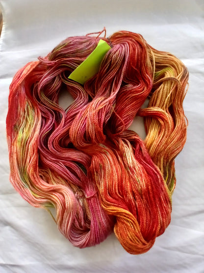 Final Sale Item, Hand dyed Shawl Yarn, Super Wash 80% Merino & 20% Silk Yarn, 600 Yd