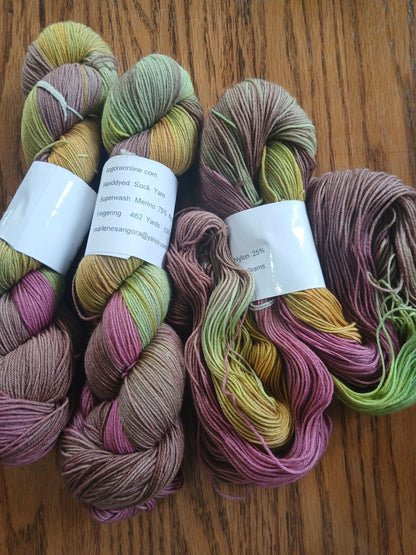 Spring Kisses - Fingering Weight Yarn, Superwash Merino Wool, Indie Dyed Yarn, Hand Dyed, Pullover yarn image 0