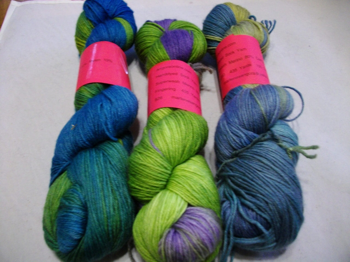 Hand Dyed MCN, Fingering Sock Yarn, Superwash, Hand dyed Merino Cashmere image 0