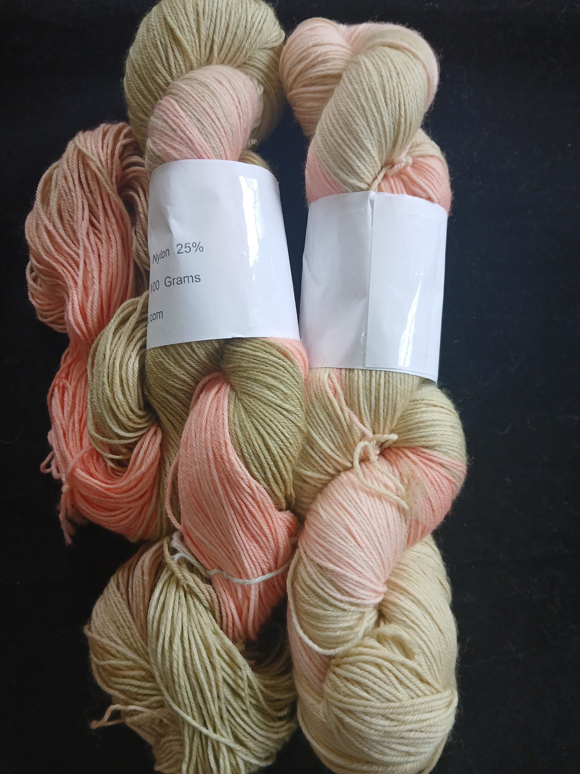 Hand dyed Yarn, Olive green Sock/ Fingering Yarn image 1