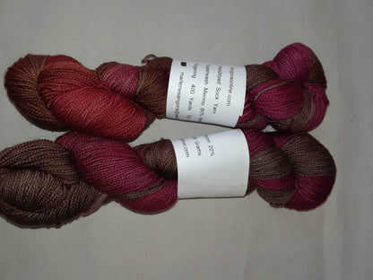 Hand dyed Yarn, Variegated Merino Nylon Yarn, Sock Fingering Weight Yarn image 1