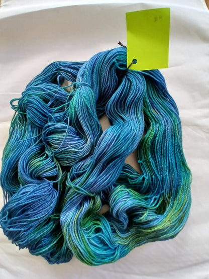 Hand Dyed Shawl Yarn, SW 80% Merino/ 20% Silk, 600 yd, 150 grams image 1