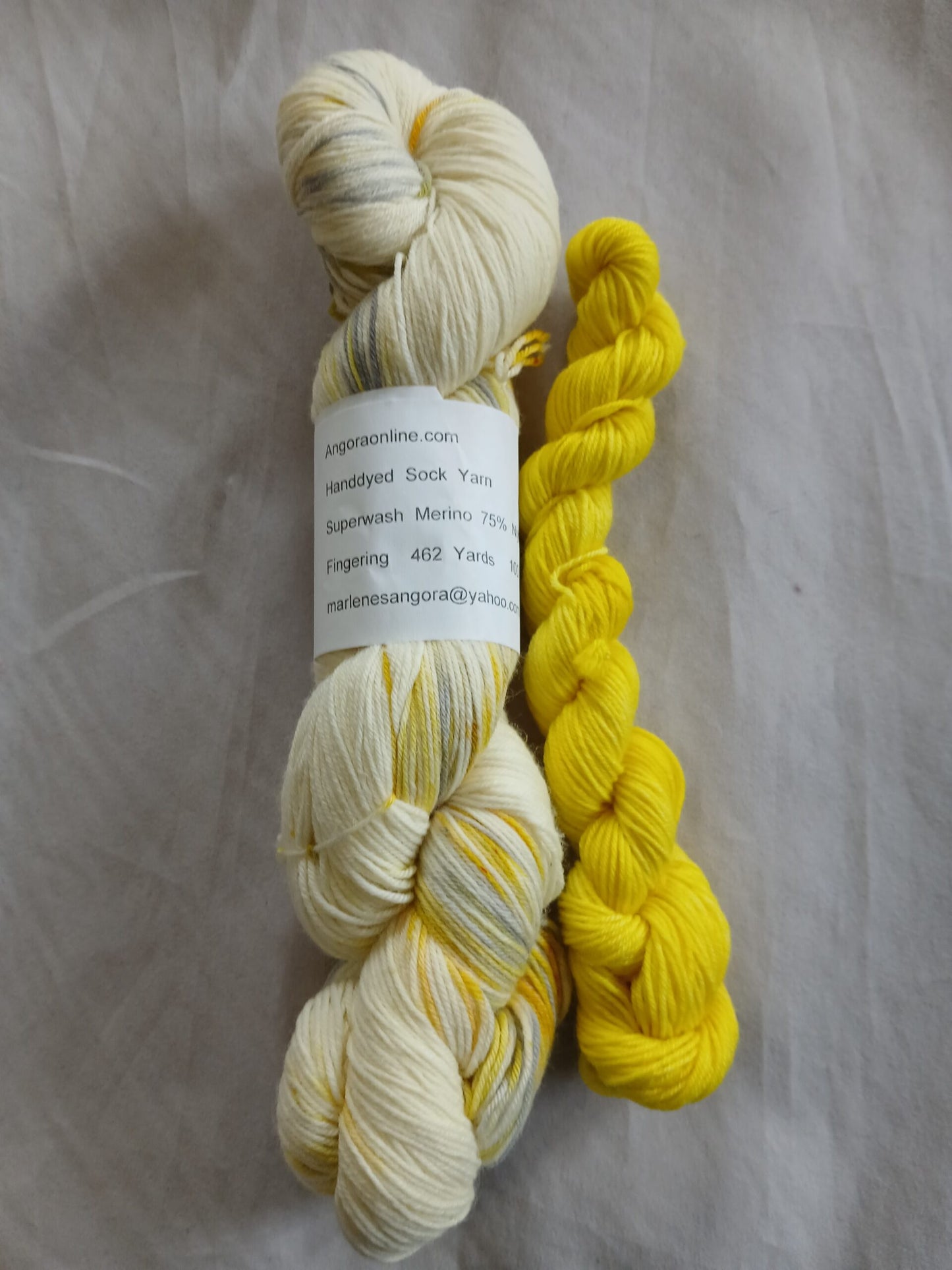 Hand Dyed Sock Yarn Set, Hand Painted, Superwash Merino Nylon Fingering Weight 100g & 20g mini image 2