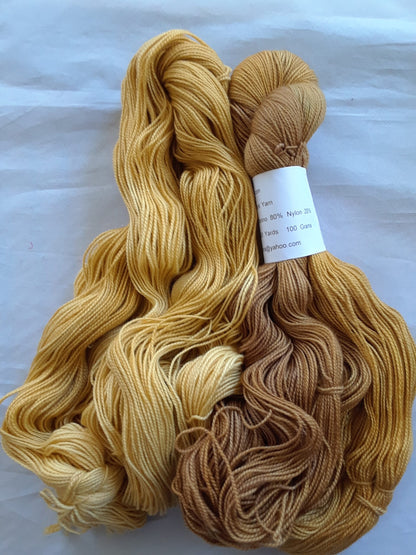 Hand dyed Variegated Merino Nylon Yarn, Fingering Wt. Yarn image 1